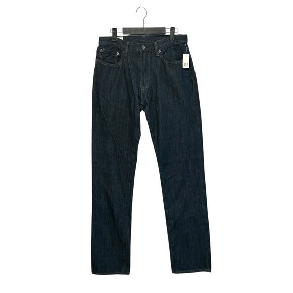 Gap Straight Leg Dark Wash Jeans NWT Men's Sz 30x34 Dark Blue Casual Timeless